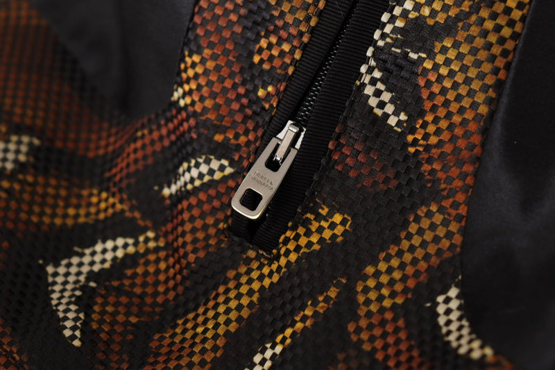 Dolce & Gabbana bruine donsblouson met ritssluiting