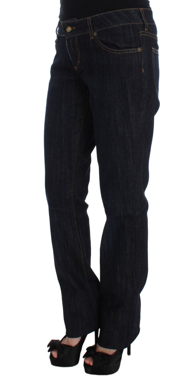 Jeans Cavalli en coton bleu, coupe droite et extensible.