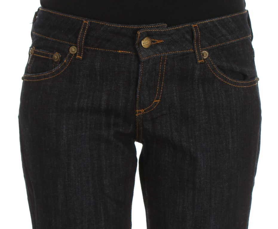 Jeans Cavalli en coton bleu, coupe droite et extensible.