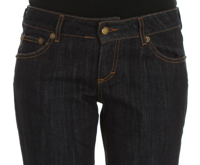 Jeans Cavalli en coton bleu, coupe droite et extensible.
