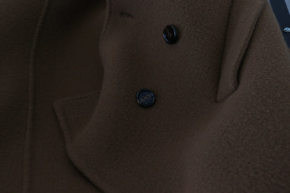 Dolce & Gabbana Veste-manteau en nylon brun à double boutonnage