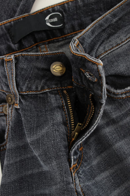 Jeans slim en coton mélangé, bleu lavé, Cavalli