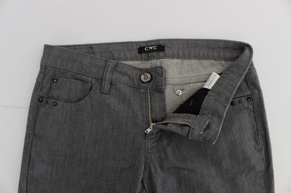 Costume National - Jeans slim en coton mélangé gris
