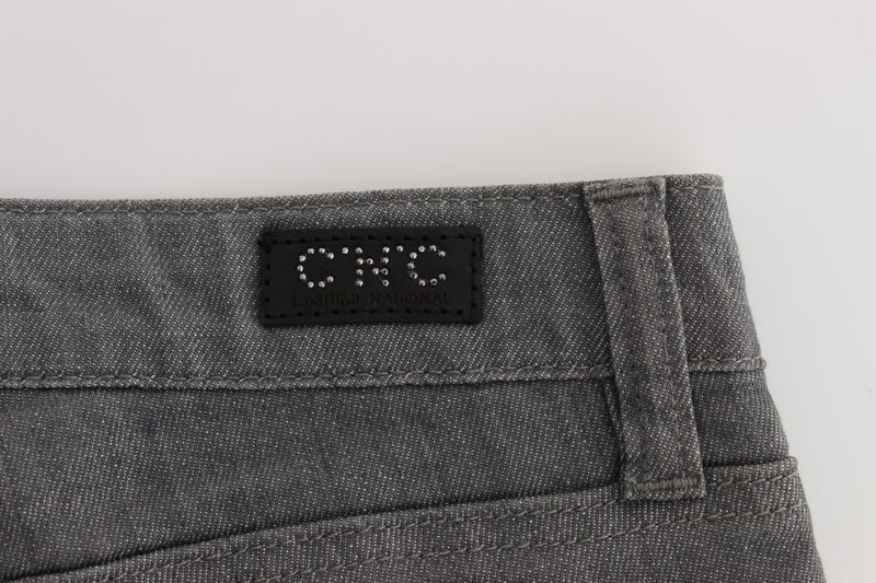 Costume National - Jeans slim en coton mélangé gris