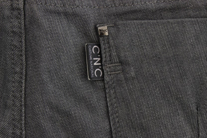 Costume National - Jeans slim en coton mélangé gris