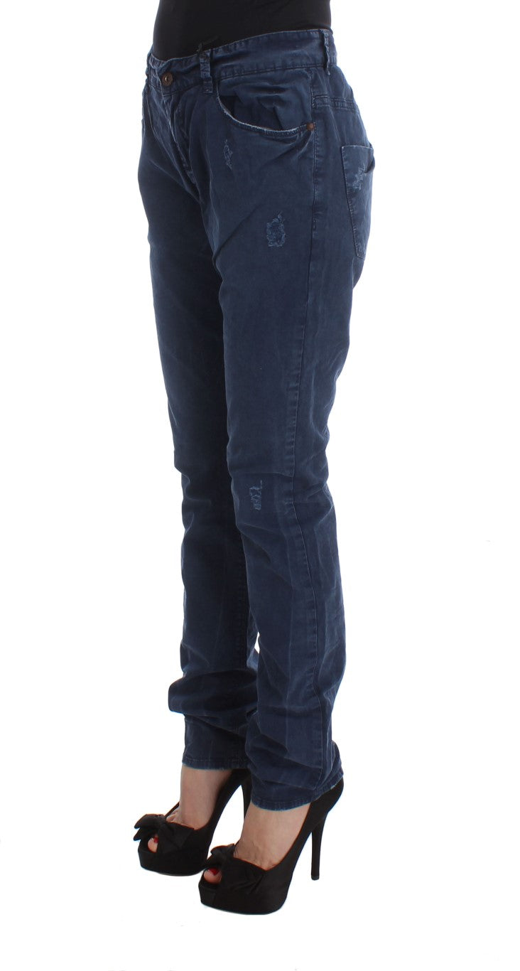 Costume National - Jeans en coton mélangé bleu