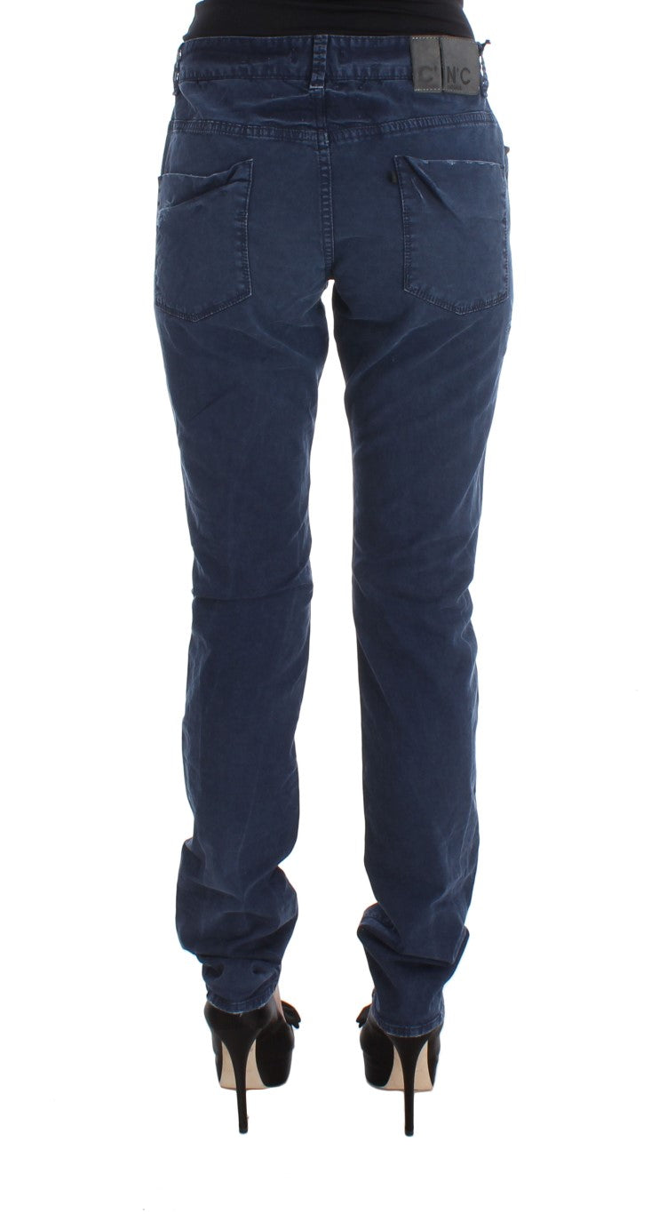 Costume National - Jeans en coton mélangé bleu