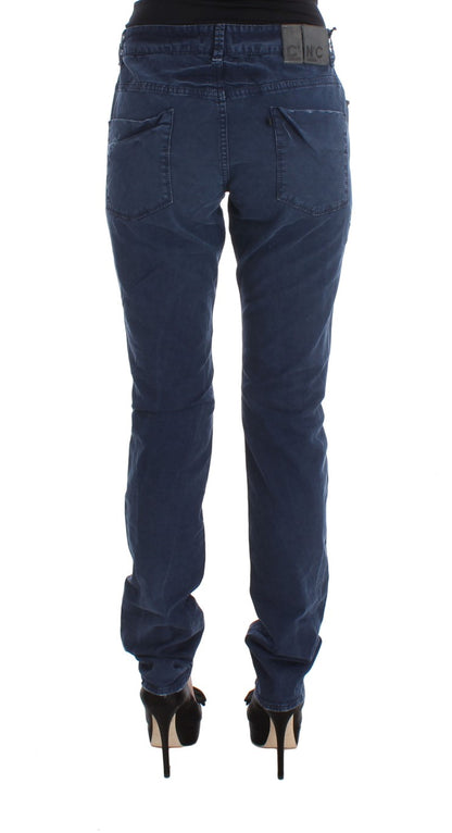 Costume National - Jeans en coton mélangé bleu