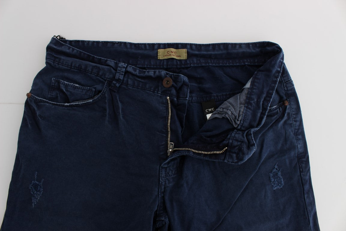 Costume National - Jeans en coton mélangé bleu