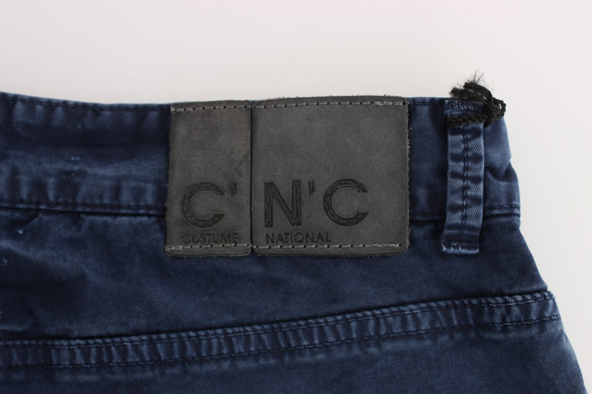 Costume National - Jeans en coton mélangé bleu