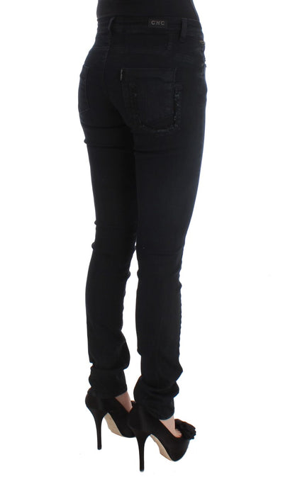 Costume National - Jeans slim en coton noir