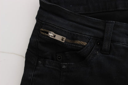 Costume National - Jeans slim en coton noir