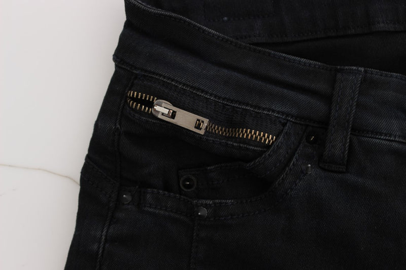 Costume National - Jeans slim en coton noir