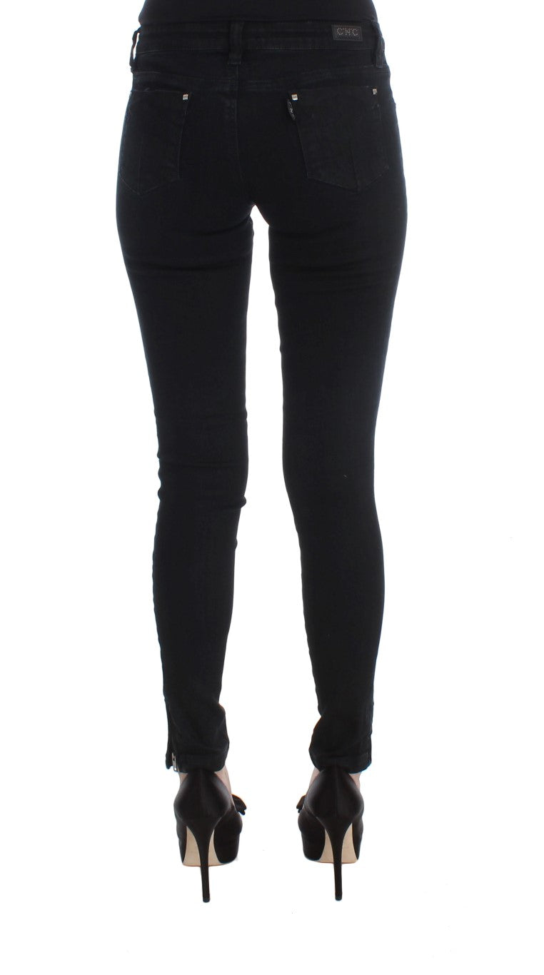 Costume National - Jeans slim en coton noir