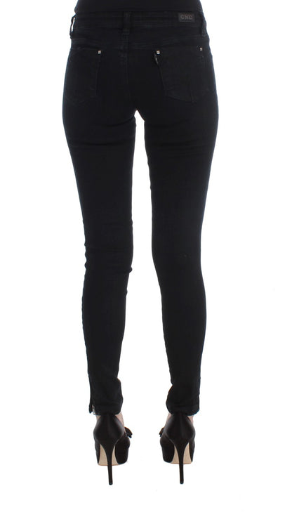 Costume National - Jeans slim en coton noir