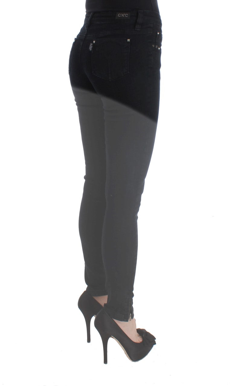 Costume National - Jeans slim en coton noir
