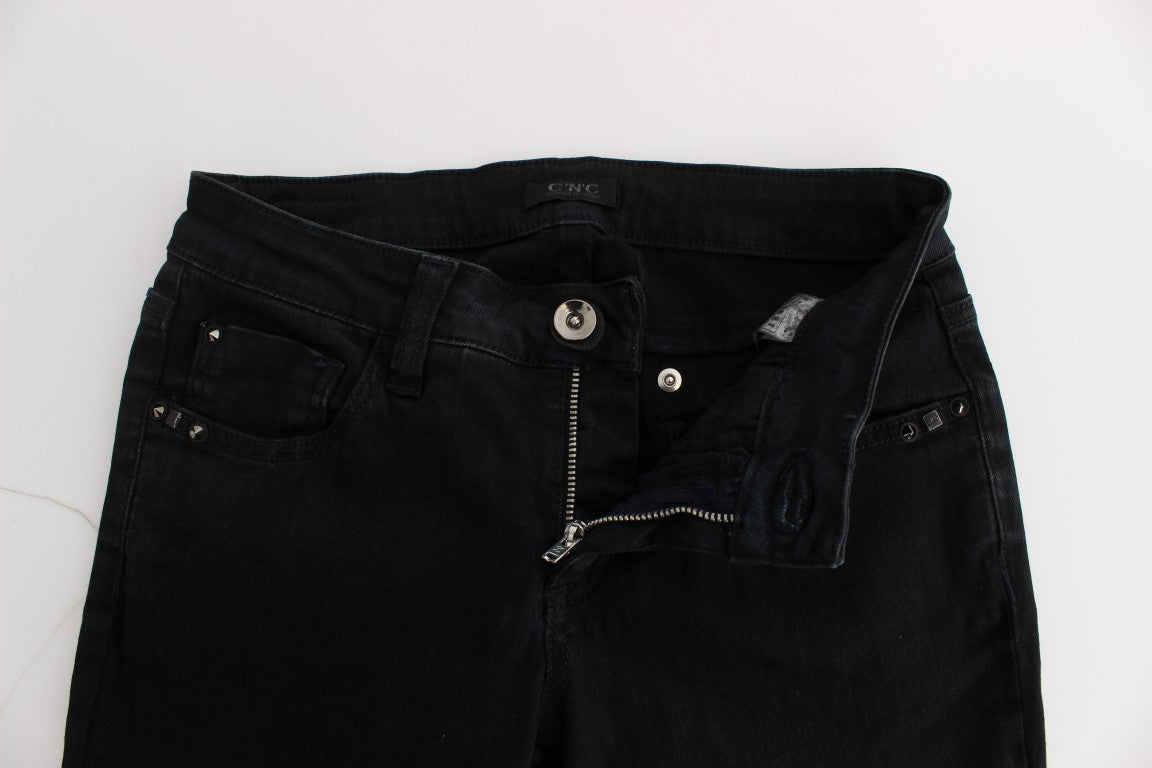 Costume National - Jeans slim en coton noir