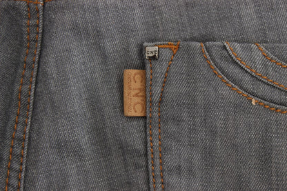 Costume National - Jeans en coton gris, coupe droite.