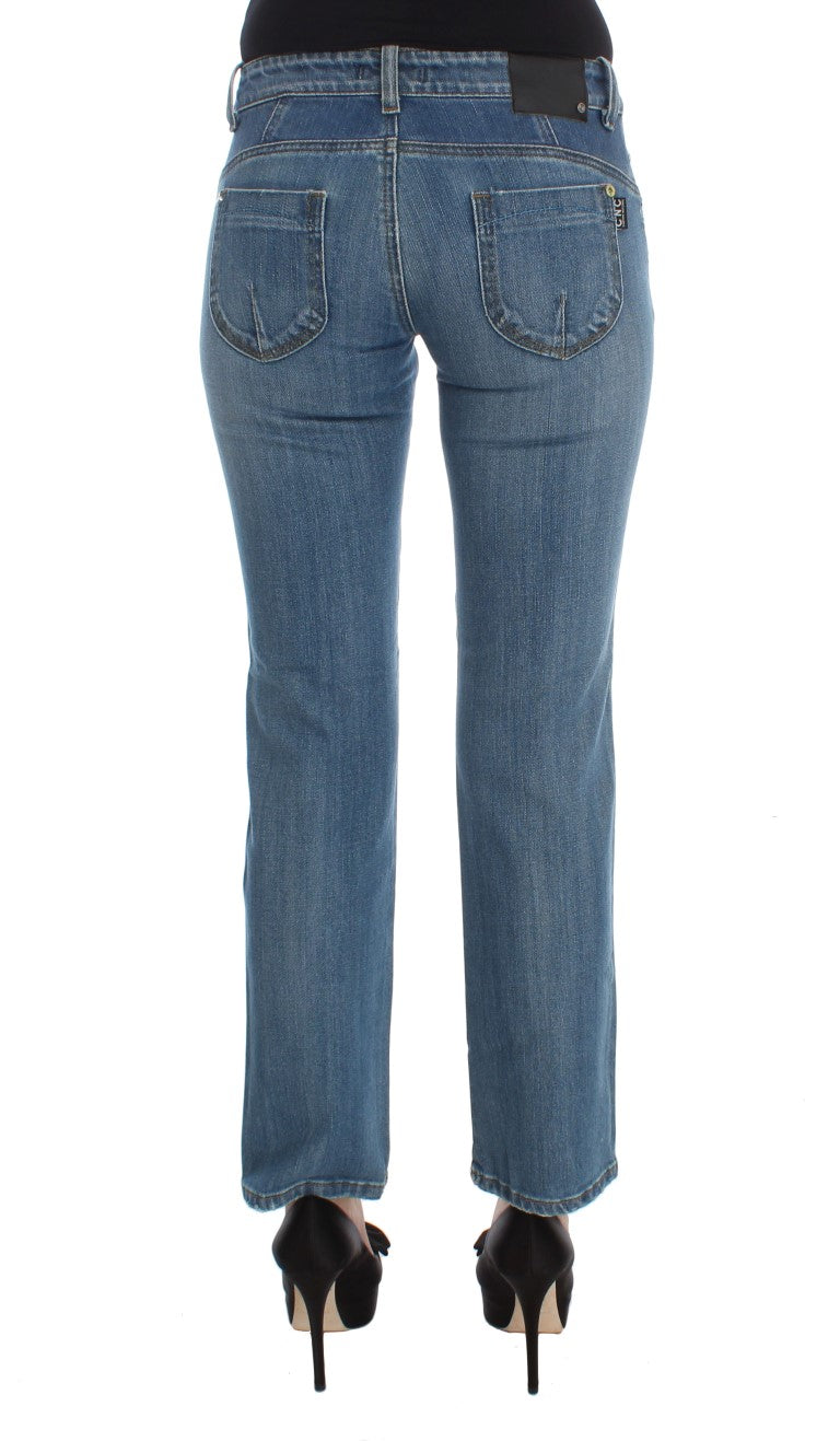 Costume National - Jean slim et court en coton bleu