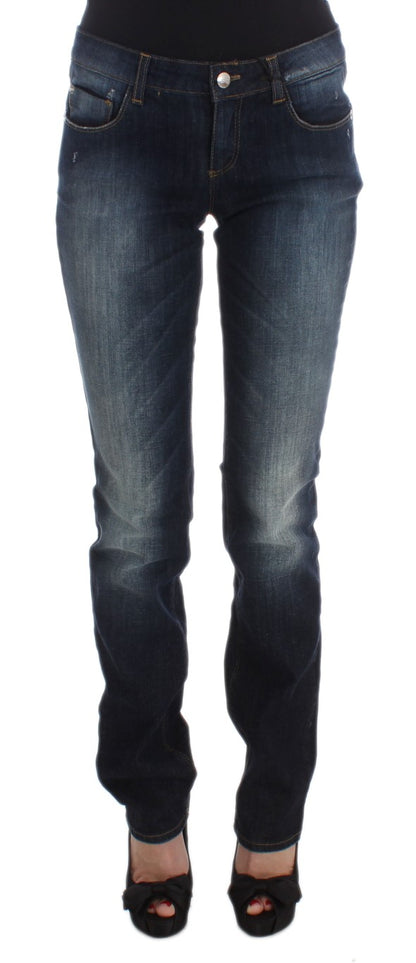 Costume National - Jean slim à coupe bootcut en coton bleu
