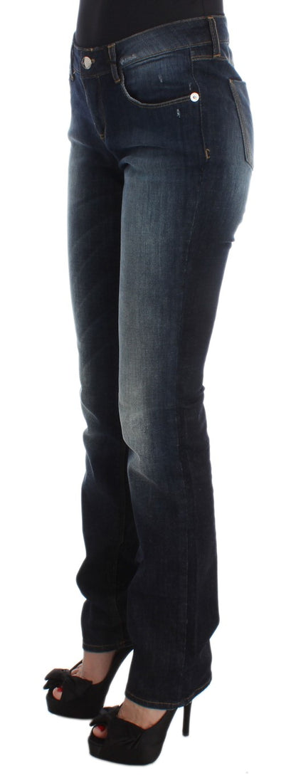 Costume National - Jean slim à coupe bootcut en coton bleu