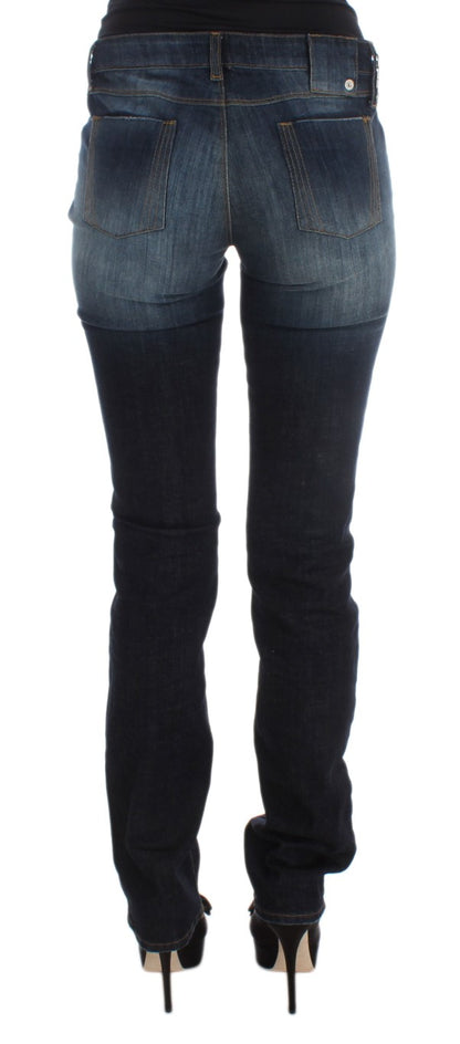 Costume National - Jean slim à coupe bootcut en coton bleu