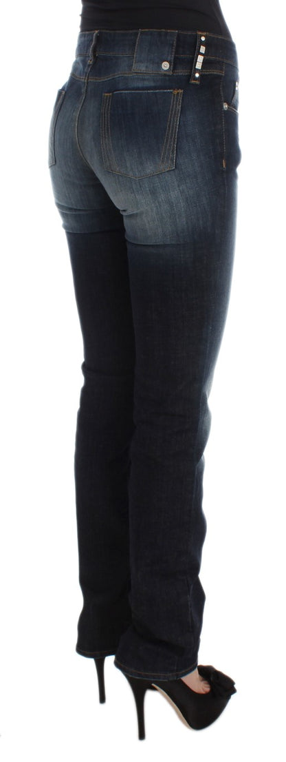 Costume National - Jean slim à coupe bootcut en coton bleu