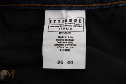 Costume National - Jean coupe bootcut en coton mélangé bleu