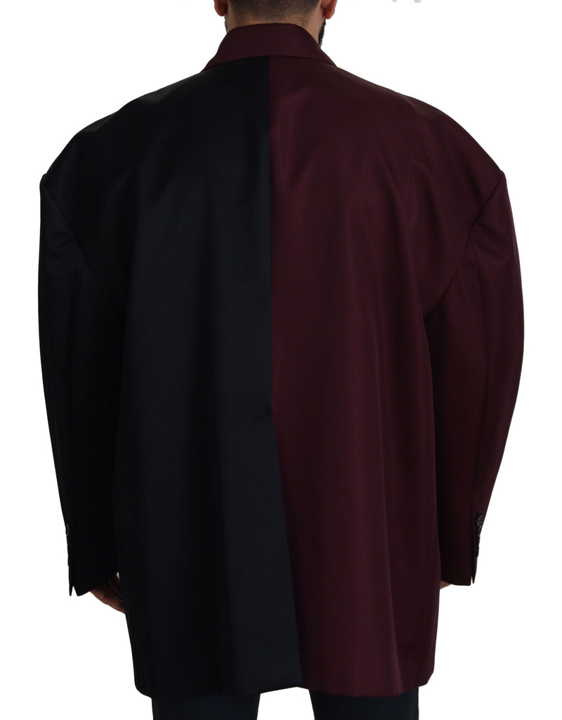 Dolce & Gabbana Bordeaux dubbelgeknapte jas van polyester