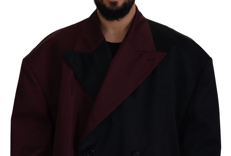 Dolce & Gabbana Bordeaux dubbelgeknapte jas van polyester