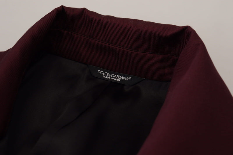 Dolce & Gabbana Bordeaux dubbelgeknapte jas van polyester