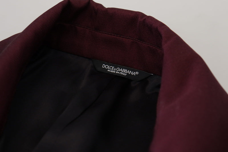 Dolce & Gabbana Bordeaux dubbelgeknapte jas van polyester
