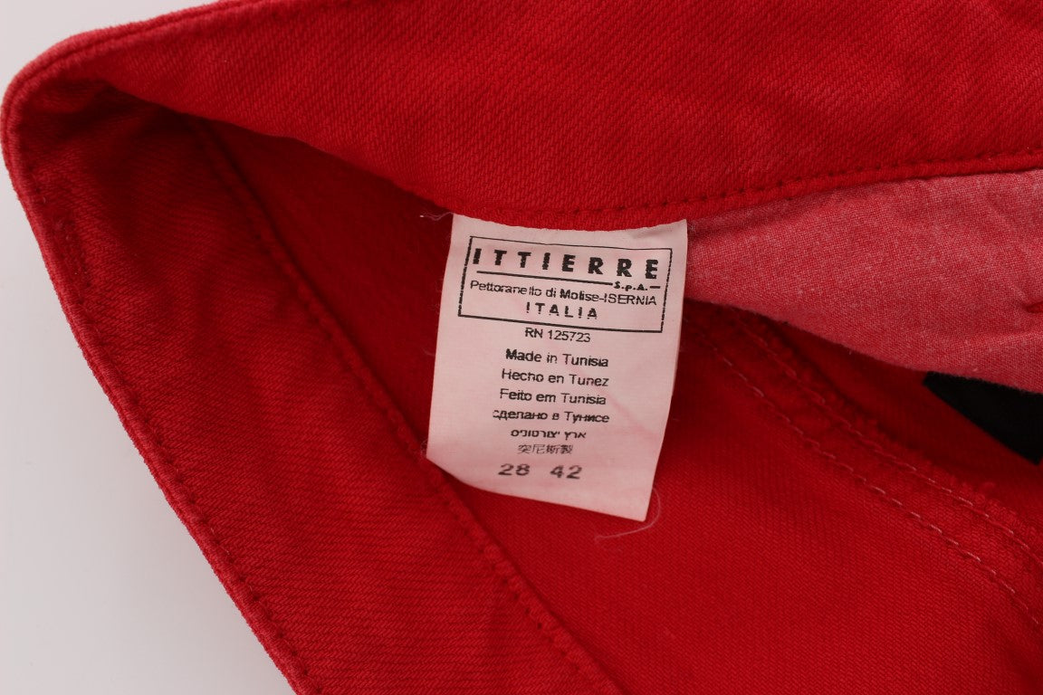 Costume National - Jean super slim en coton mélangé rouge