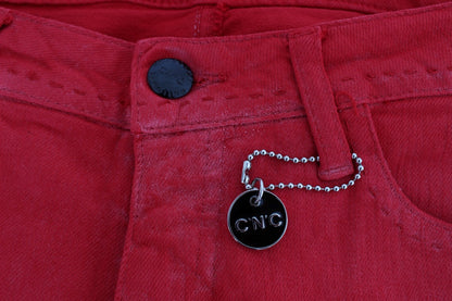 Costume National - Jean super slim en coton mélangé rouge