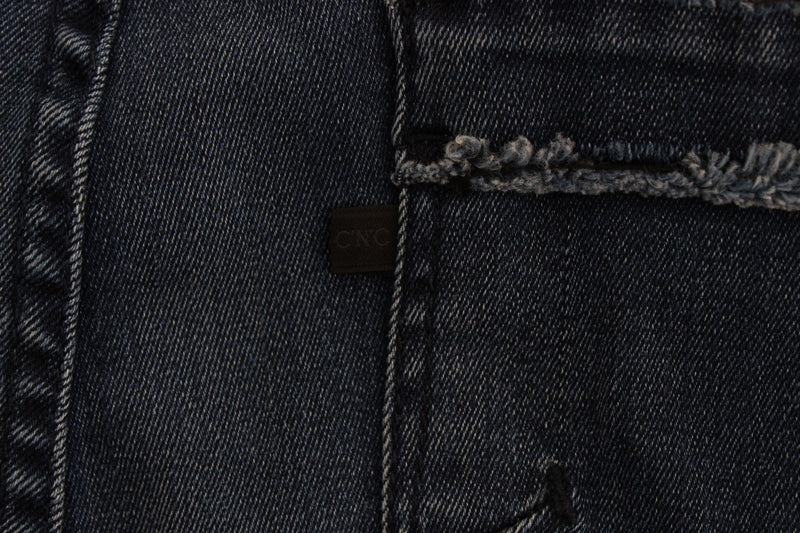 Costume National - Jean slim en coton mélangé bleu
