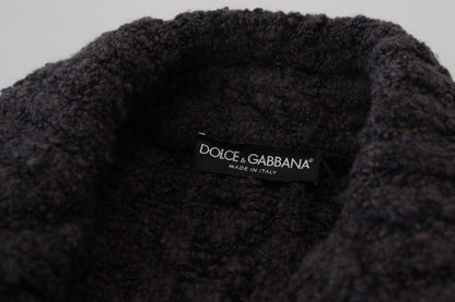 Dolce & Gabbana Veste-manteau en laine noire à double boutonnage