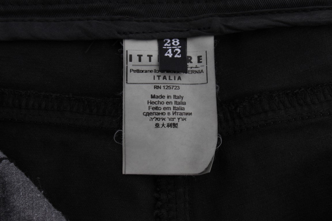 Costume National - Jean capri en coton noir, taille courte