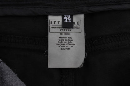 Costume National - Jean capri en coton noir, taille courte