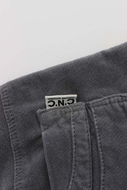 Costume National - Jeans en velours côtelé super slim en coton gris