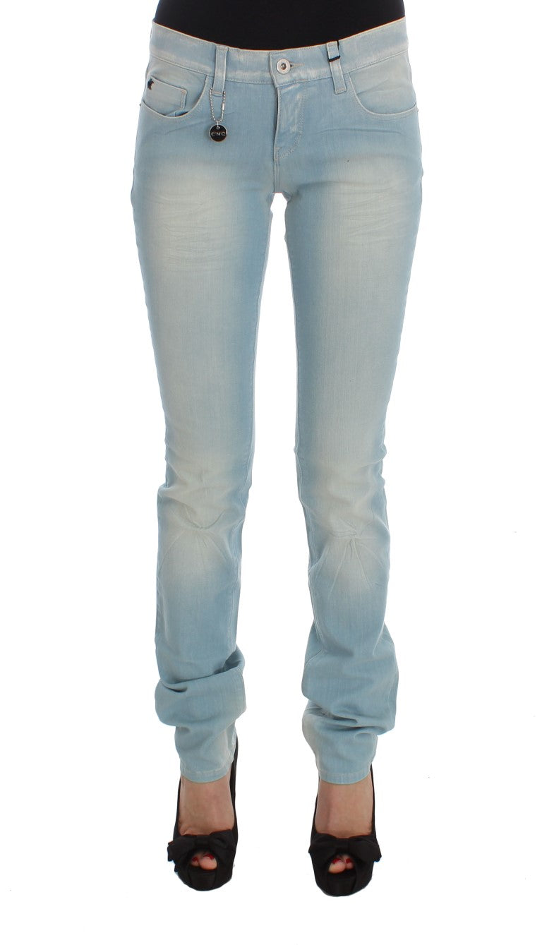 Costume National - Jean super slim en coton mélangé bleu
