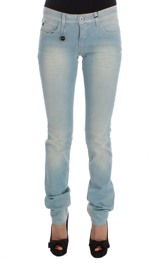 Costume National - Jean super slim en coton mélangé bleu