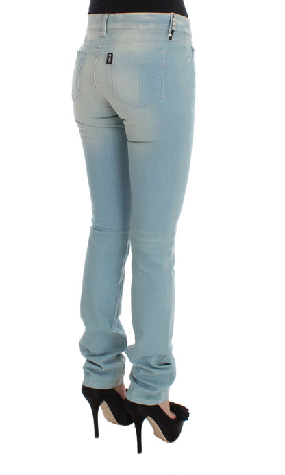 Costume National - Jean super slim en coton mélangé bleu