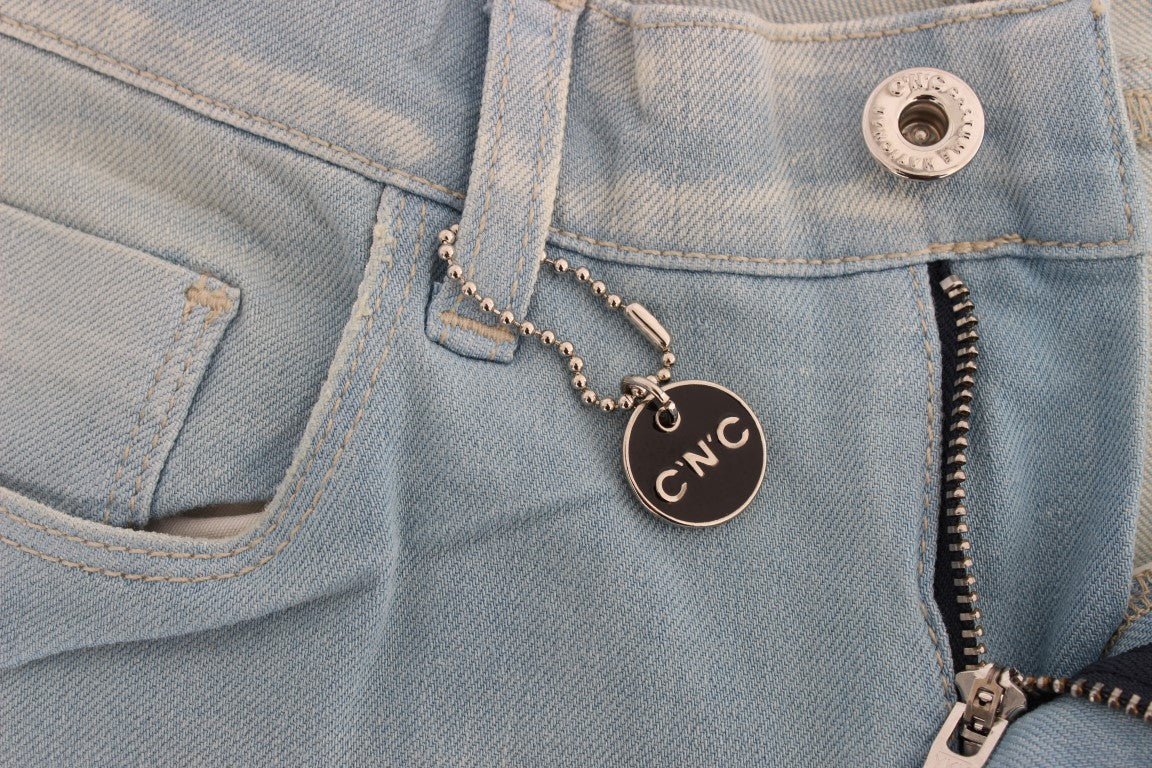 Costume National - Jean super slim en coton mélangé bleu
