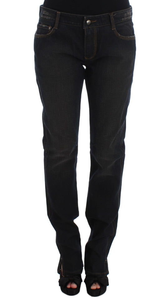 Jean boyfriend en coton bleu lavé Ermanno Scervino