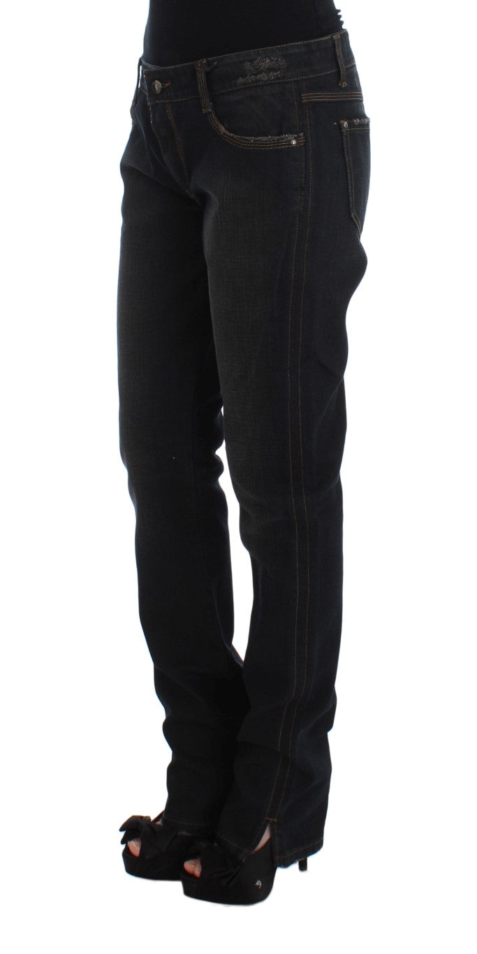 Jean boyfriend en coton bleu lavé Ermanno Scervino