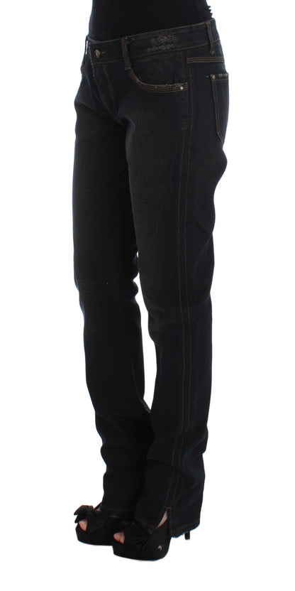 Jean boyfriend en coton bleu lavé Ermanno Scervino