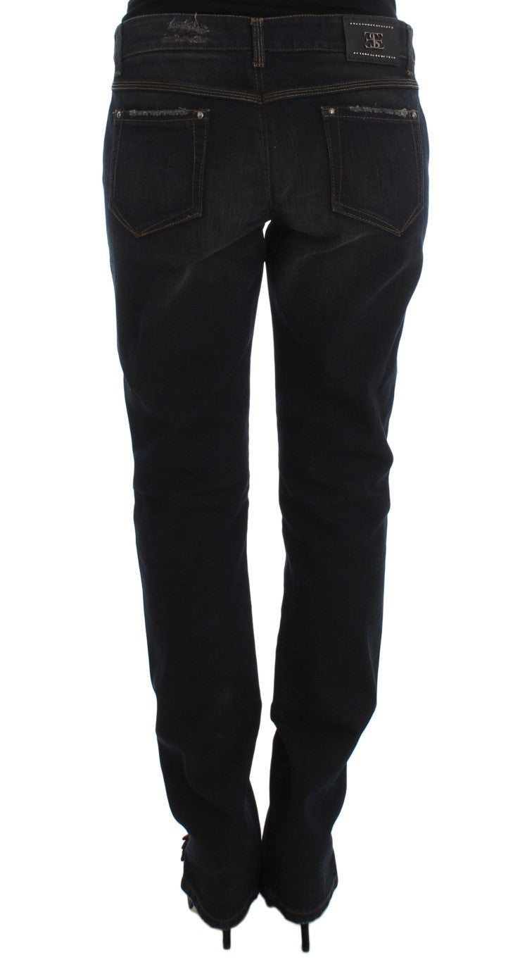 Jean boyfriend en coton bleu lavé Ermanno Scervino