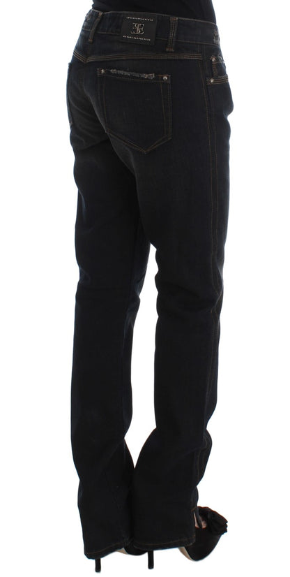 Jean boyfriend en coton bleu lavé Ermanno Scervino