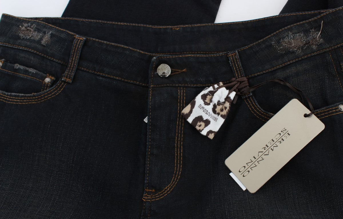 Jean boyfriend en coton bleu lavé Ermanno Scervino
