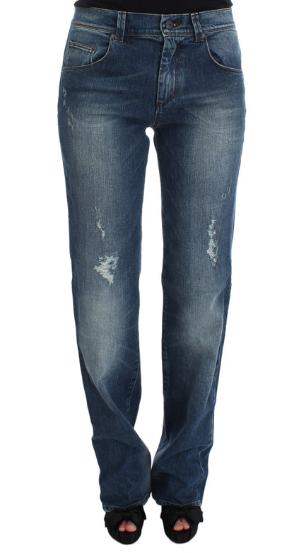 Jean slim en coton mélangé bleu lavé Ermanno Scervino
